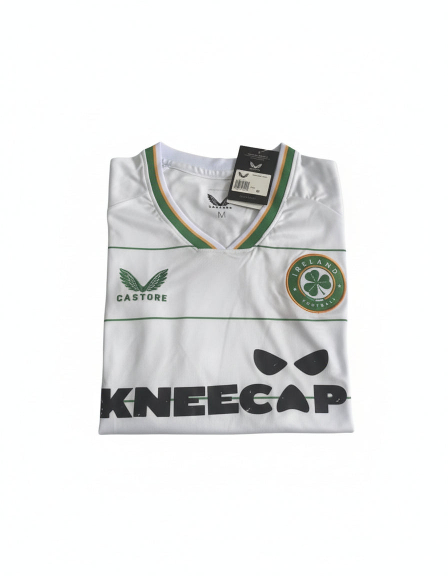 Kneecap Ireland White Away Jersey Detail
